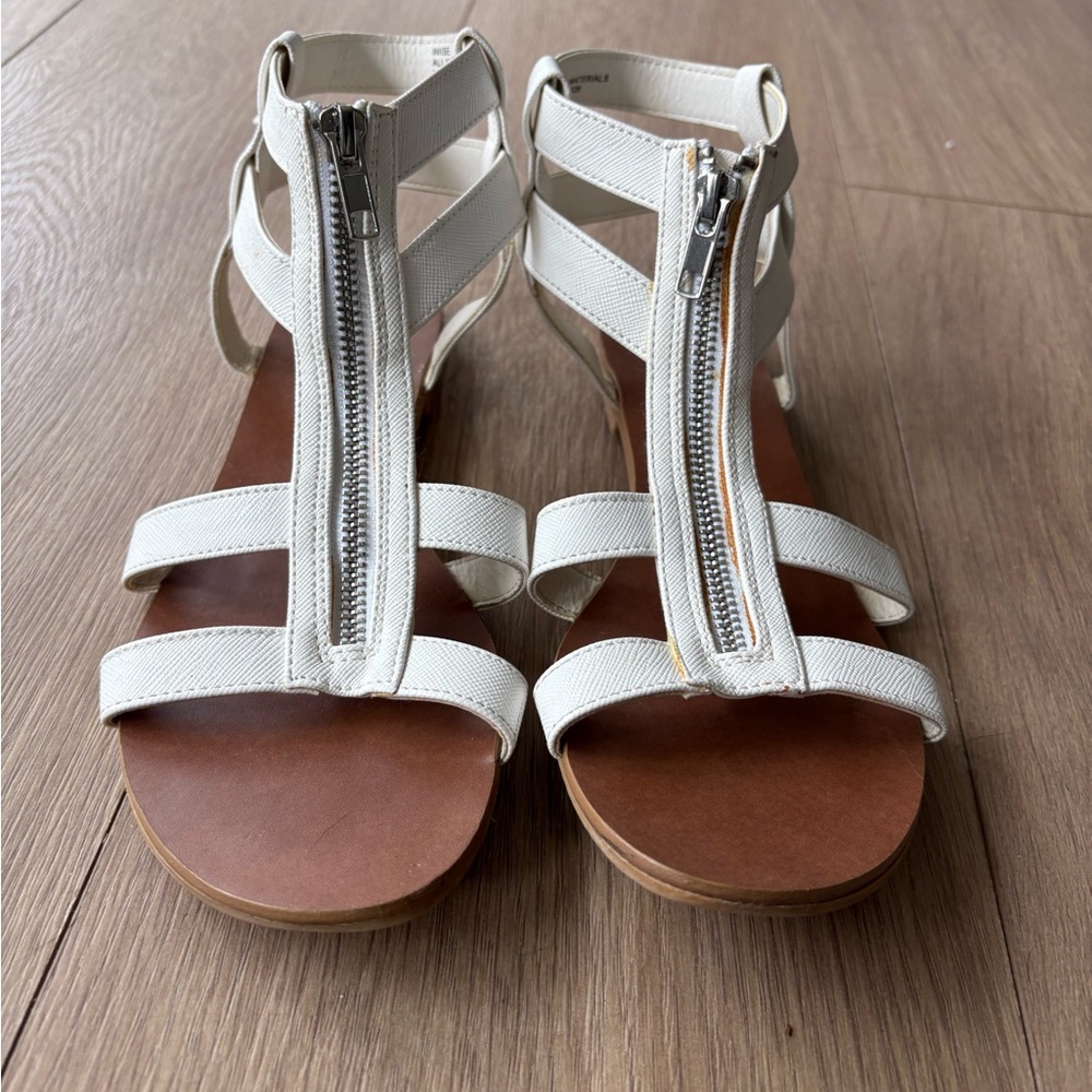 Women's White Strappy Sandals